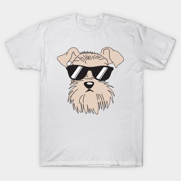 Schnauzer sunglasses T-Shirt by HBfunshirts